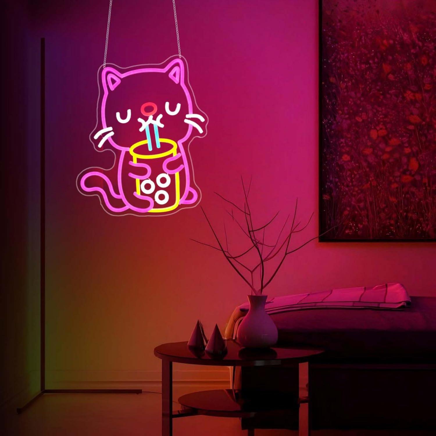 Insegna al Neon a Forma di Gat - Gaming Accessories Shop recensione e prezzo