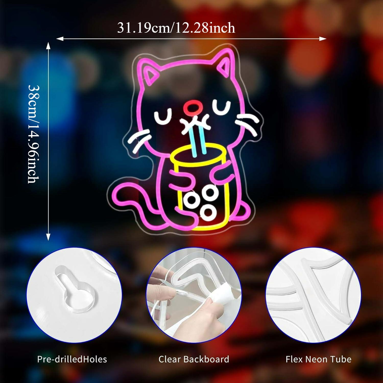Insegna al Neon a Forma di Gat - Gaming Accessories Shop recensione e prezzo